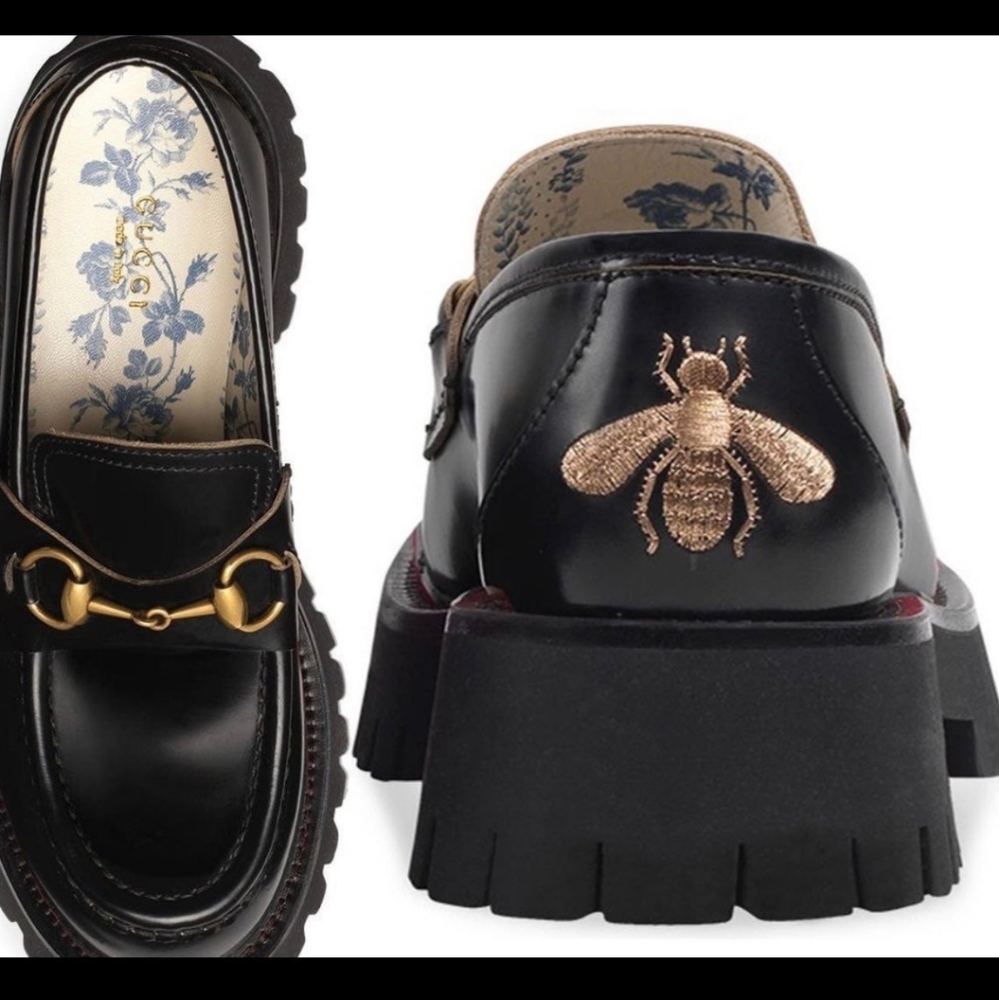 Gucci Bee Lug Sole Loafer